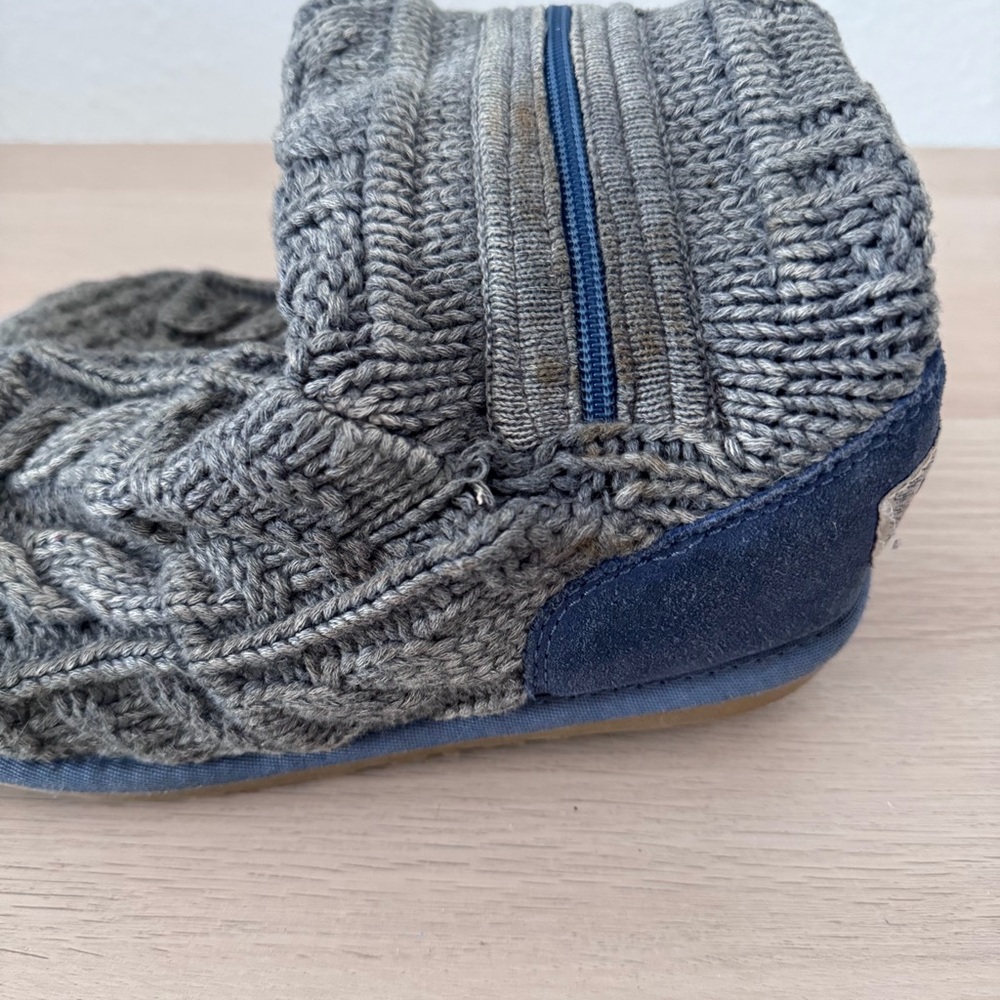 UGG Cable Knit Slippers - Gray and Blue - Picture 9 of 10